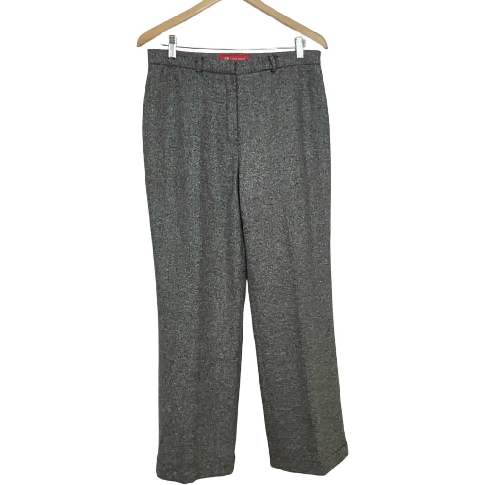 AK Anne Klein Tweed Wool & Silk Blend Trousers Size 12